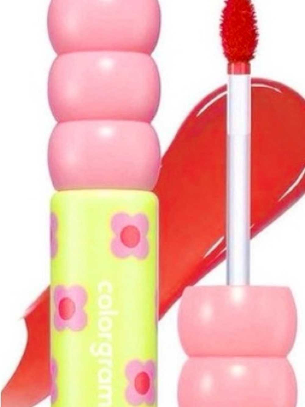 COLORGRAM Korean Fruity Glass Tint Lip Gloss 02 Dewy Grapefruit NIB!